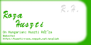 roza huszti business card